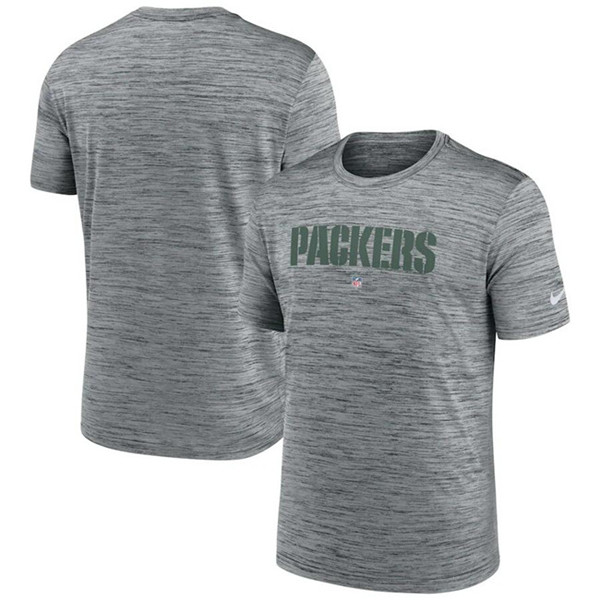 Men's Green Bay Packers Grey Velocity Performance T-Shirt